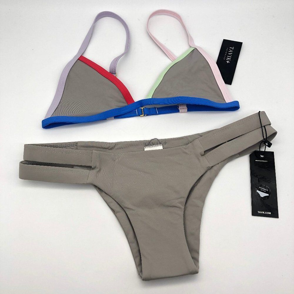 New Tavik Taupe Brown Bikini - Size XS